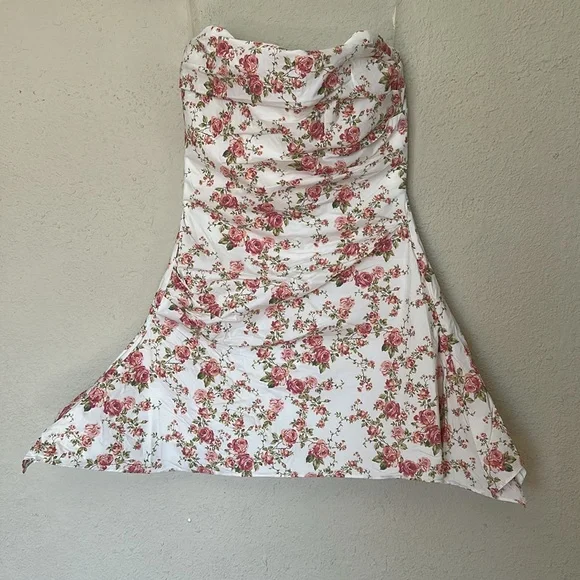 House of CB ‘Jasmine’ Rose Print Draped‎ Corset Dress NWOT size M - Picture 7 of 12